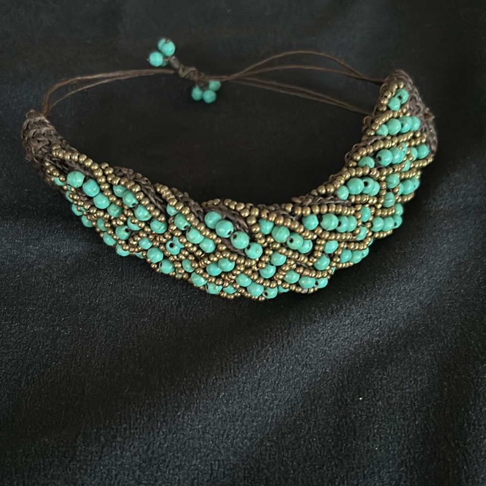 MACRAME HANDWOVEN BEADED BRACELET